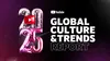 Stylized cover graphic with metallic balloon numbers "2025" for the YouTube Global Culture & Trends Report.