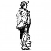 Hesitação diante da fila, rodoviária do Tietê, São Paulo